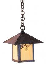 Arroyo Craftsman EH-12TCS-BK - 12" evergreen pendant with t-bar overlay