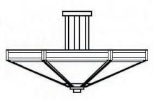 Arroyo Craftsman ETCM-21WO-MB - 21" etoile inverted ceiling mount
