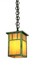 Arroyo Craftsman HH-4LAF-BK - 4" huntington one light pendant with classic arch overlay