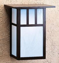 Arroyo Craftsman HS-12AM-P - 12" huntington sconce with roof and classic arch overlay