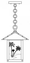Arroyo Craftsman TRH-9PTGW-S - 9" timber ridge pendant with palm tree  filigree