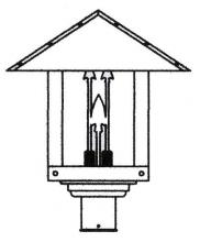 Arroyo Craftsman TRP-16ARRM-VP - 16" timber ridge post mount with arrow filigree