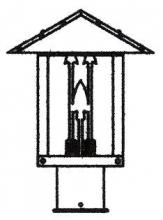 Arroyo Craftsman TRP-9ARRM-BZ - 9" timber ridge post mount with arrow filigree