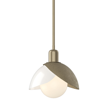 Hubbardton Forge 181184-SKT-MULT-84-BB0757 - Brooklyn Double Shade Art Glass Mini Pendant