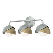 Hubbardton Forge 201375-SKT-82-84-GG0711 - Brooklyn 3-Light Double Shade Bath Sconce