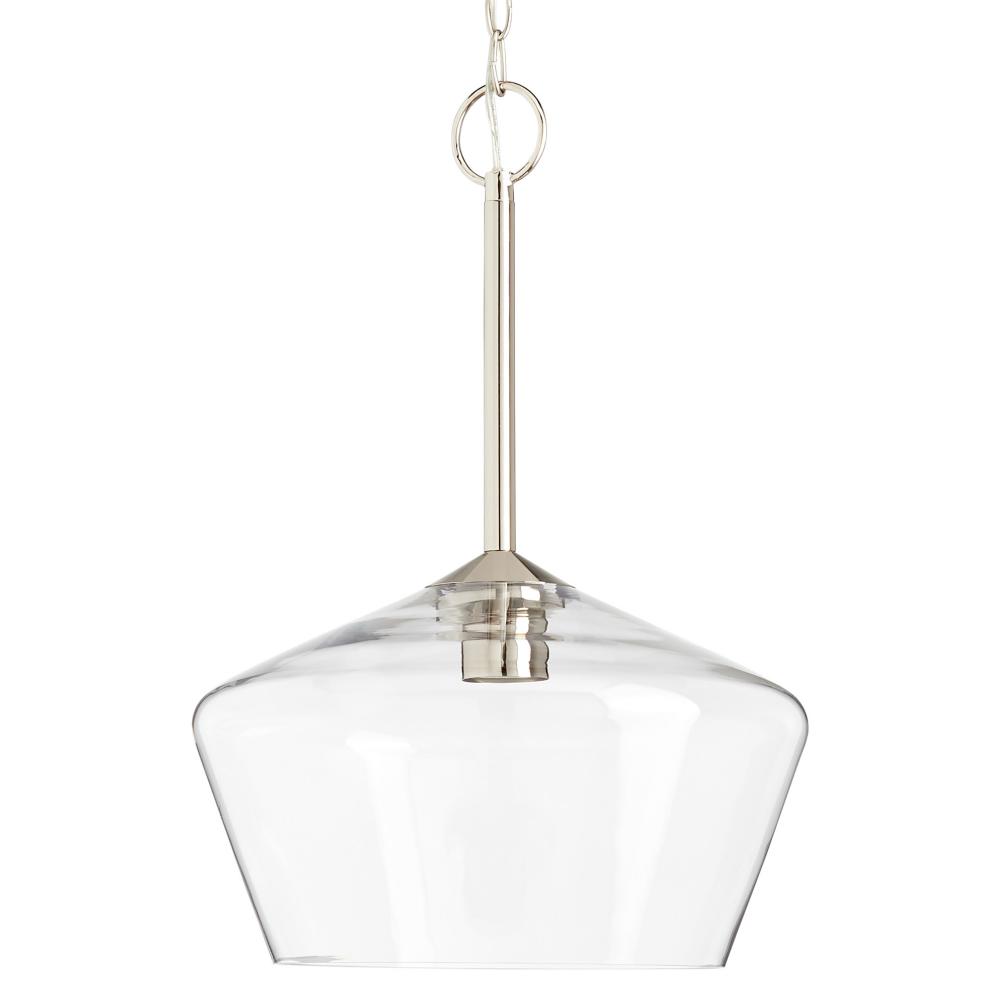 Morbelle 1-Light Pendant Light Polished Nickel