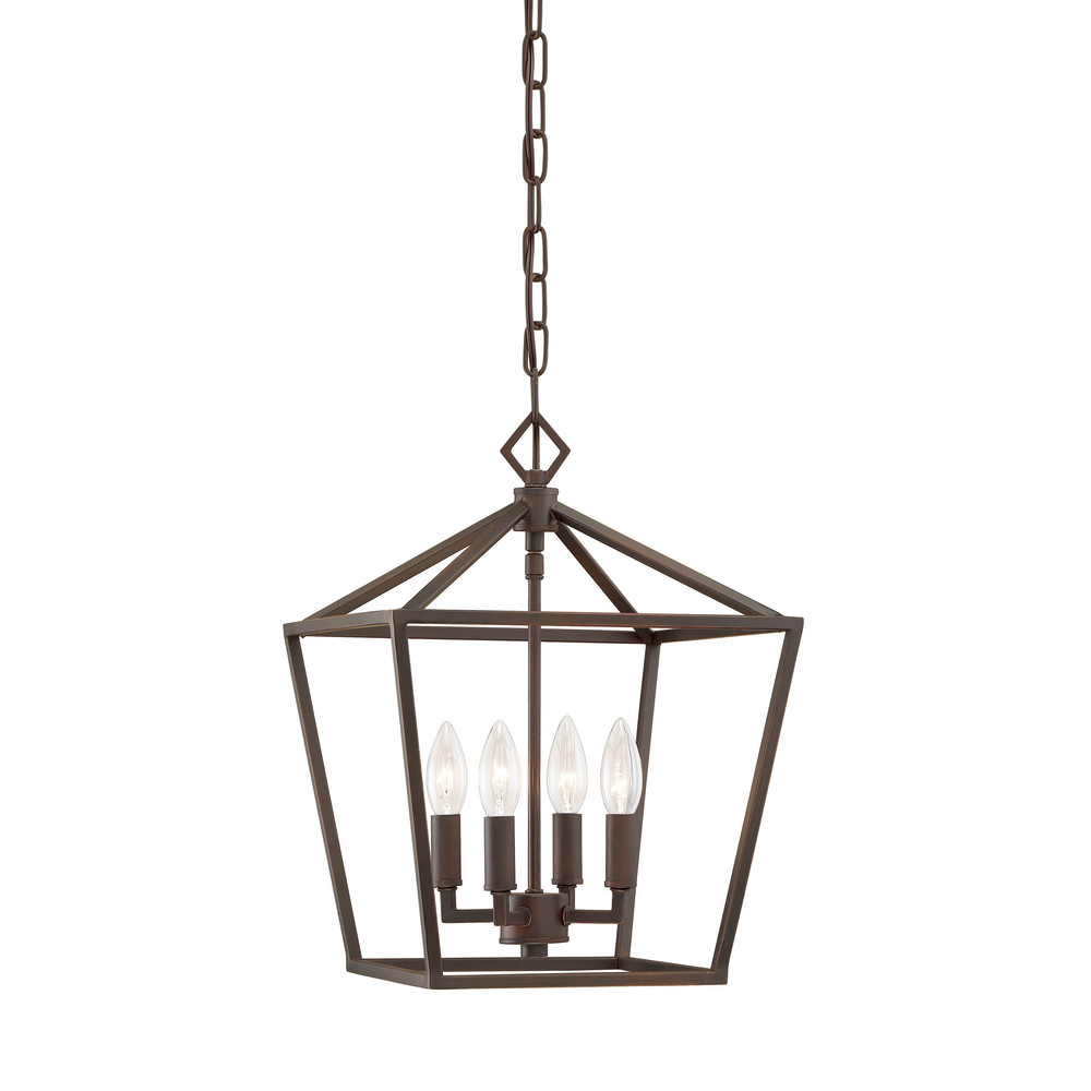 4-Light Pendant light Rubbed Bronze