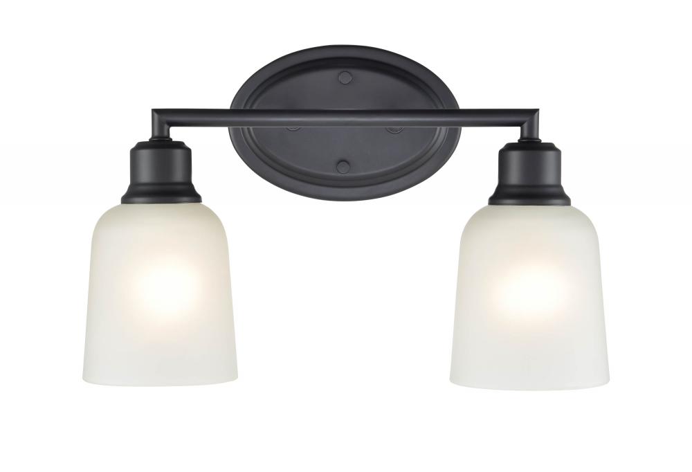 Amberle 2-Light Vanity Matte Black