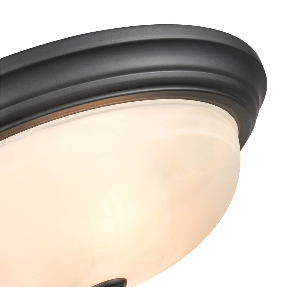 3-Light Flushmount Ceiling Light Matte Black