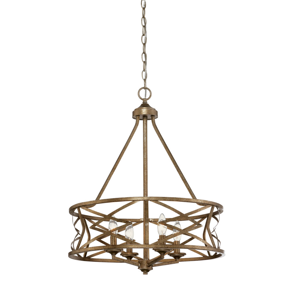 Lakewood 4-Light Chandelier Ceiling Light Vintage Gold