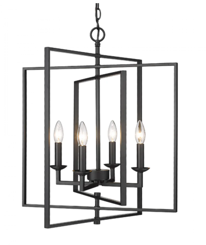 Nellis 4-Light Pendant light Matte Black