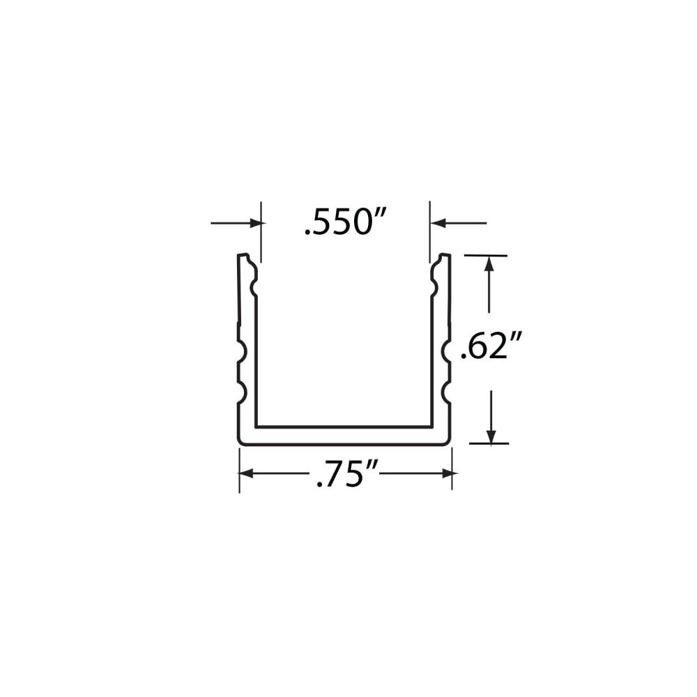 Extruded 8 foot Mounting Channel