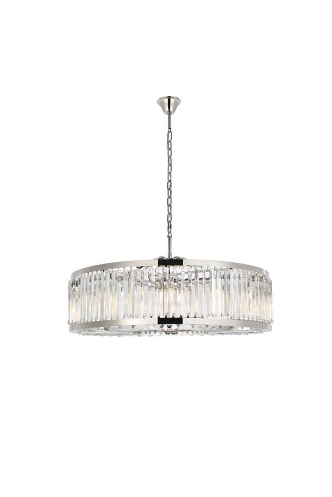 Chelsea 10 Light Polished Nickel Chandelier Clear Royal Cut Crystal