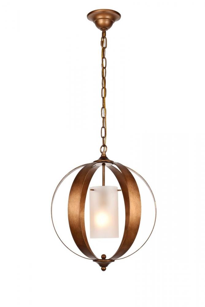 Marion Collection Pendant D15 H19 Lt:1 Vintage Gold Finish