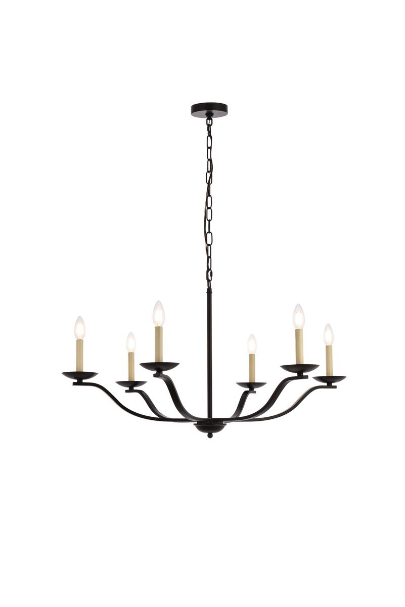 Trey 36 Inch Pendant in Black