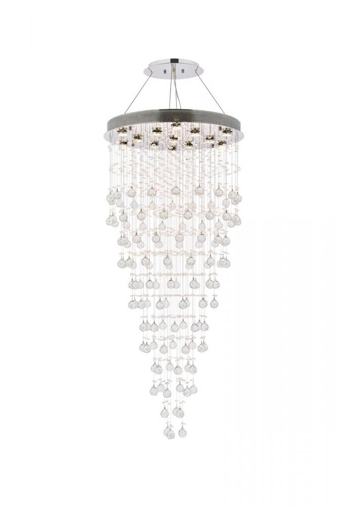 Galaxy 13 Light Chrome Chandelier Clear Royal Cut Crystal