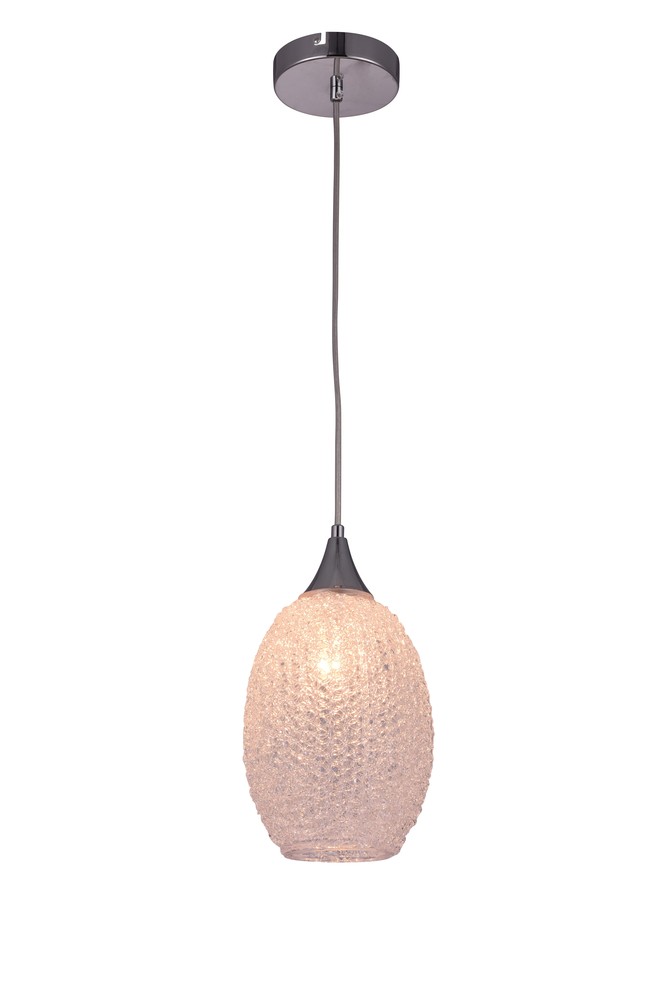 Glacia Collection Pendant D6in H11in Lt:1 Clear Acrylic Finish