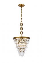 Elegant 1219D13BR/RC - Nordic 3 Lights Brass Pendant