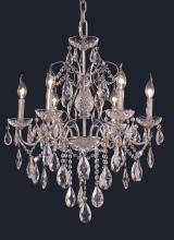 Elegant 2016D24C/RC - St. Francis 6 Light Chrome Chandelier Clear Royal Cut Crystal