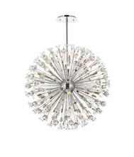 Elegant 2500D44C - Vera 44 Inch Crystal Starburst Round Pendant in Chrome