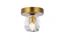 Elegant 3505F5G - Eren 1 Light Gold Flush Mount