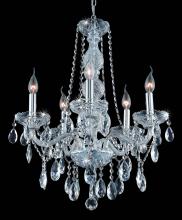 Elegant 7955D21C/RC - Verona 5 Light Chrome Chandelier Clear Royal Cut Crystal