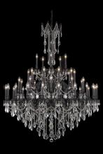 Elegant 9245G54DB-GT/RC - Rosalia 45 Light Dark Bronze Chandelier Golden Teak (Smoky) Royal Cut Crystal