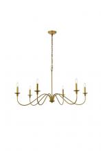 Elegant LD5056D42BR - Rohan 42 Inch Chandelier in Brass