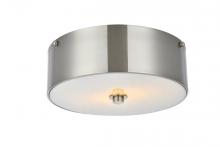 Elegant LD6025 - Hazen 2 Light 12 Inch Burnished Nickel Flush Mount