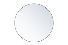 Elegant MR4047GR - Metal frame round mirror 48 inch Grey