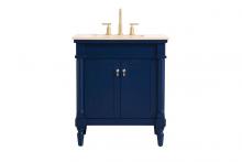 Elegant VF-1030BL - 30 Inch Single Bathroom Vanity in Blue