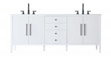 Elegant VF29684DWH - 84 inch Double Bathroom Vanity in White