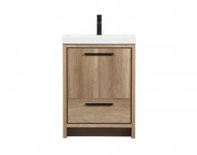 Elegant VF46024NT - 24 Inch Single Bathroom Vanity in Natural Oak