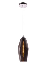 Elegant LDPD2029 - Collins Collection Pendant D5.5in H14in Lt:1 Smoke Finish