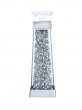 Elegant MR9238 - Sparkle 4.7 in. Contemporary Silver Crystal Candleholder