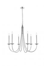 Elegant LD810D36C - Cohen 36 Inch Chandelier in Chrome