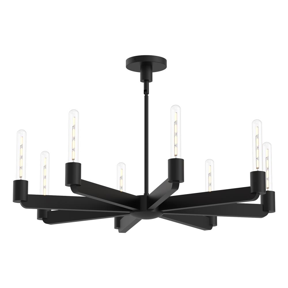 Claire 32-in Matte Black 8 Lights Chandeliers