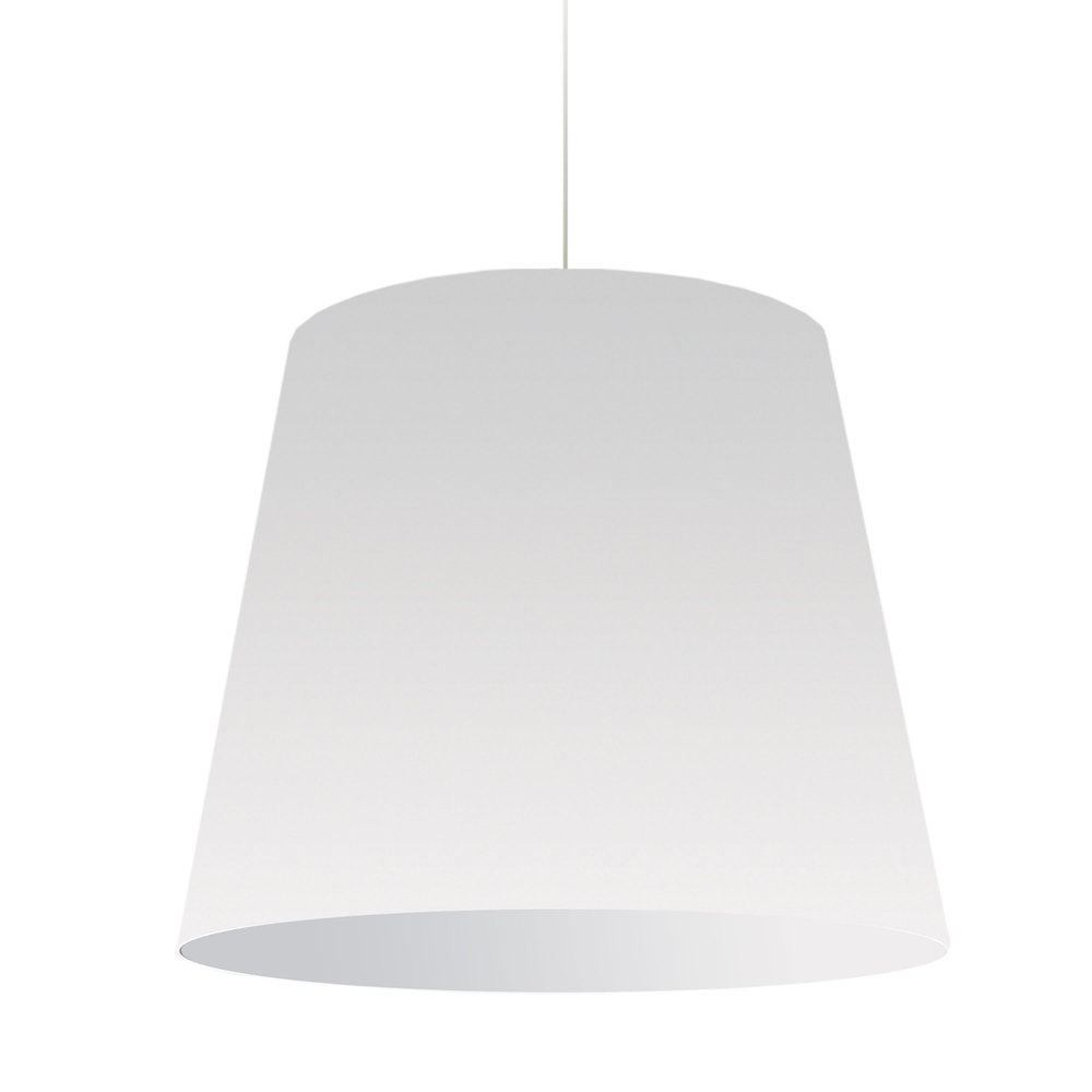 1LT Oversized Drum Pendant Large Wht Shade