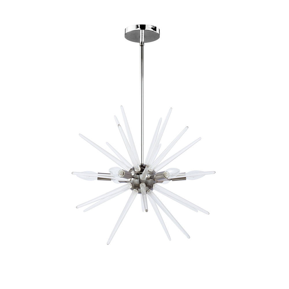 6LT Incandescent Pendant, Polished Chrome Finish