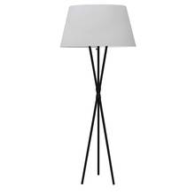 Dainolite GAB-601F-MB-WH - 1 Light Incandescent Matte Black Floor Lamp w/ White Shade