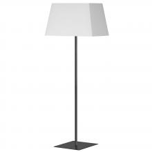 Dainolite GTC-S631F-MB-WH - 1 Light Incandescent Square Base Floor Lamp Matte Black with White Shade