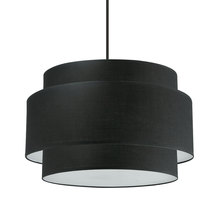 Dainolite PYA-224C-MB-BK - 4 Light Incandescent Chandelier, Matte Black with Black Shade