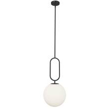 Dainolite SIM-121P-MB - 1 Light Incandescent Pendant Matte Black with Opal Glass