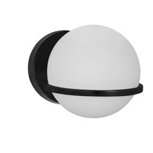 Dainolite SOF-61W-MB - 1 Light Halogen Wall Sconce, Matte Black with White Glass