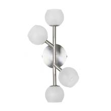 Dainolite TWD-174W-SC - 4 Light Halogen Wall Sconce Satin Chrome Finish with Frosted Glass