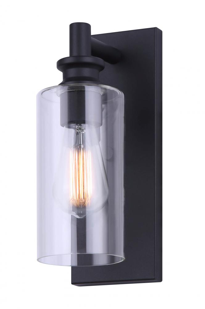 CORMAC, Spec. IOL445BK, 1 Lt Outdoor Down Light, Clear Glass, 1 x 100W Type A