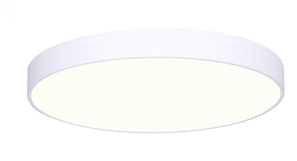 LED Edgeless Light, 9" White, 30W Dimmable, 3000K, 1800 Lumen, Surface Mounted,