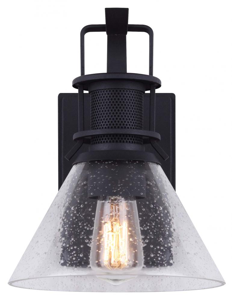 Avery 1 Light Outdoor Lantern, Black Finish