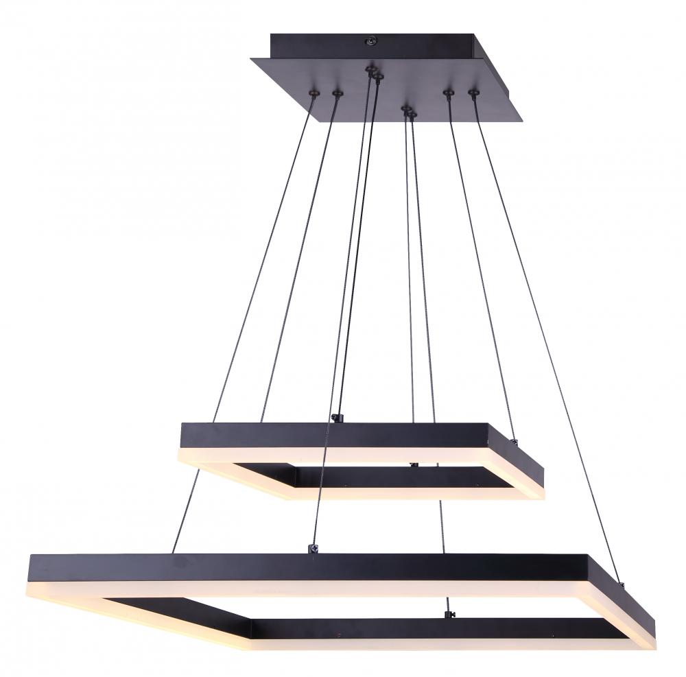 MALOU Matte Black Chandelier