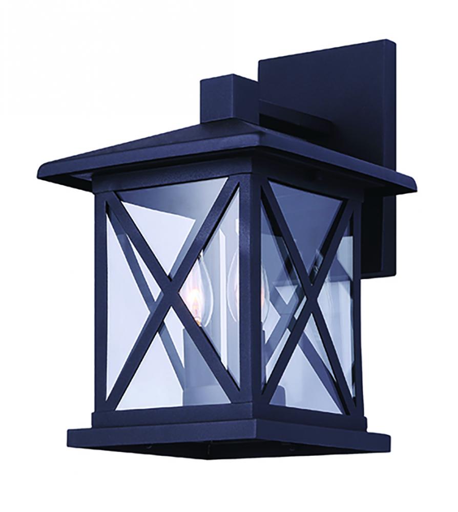 Elm 3 Light Outdoor Lantern, Black Finish